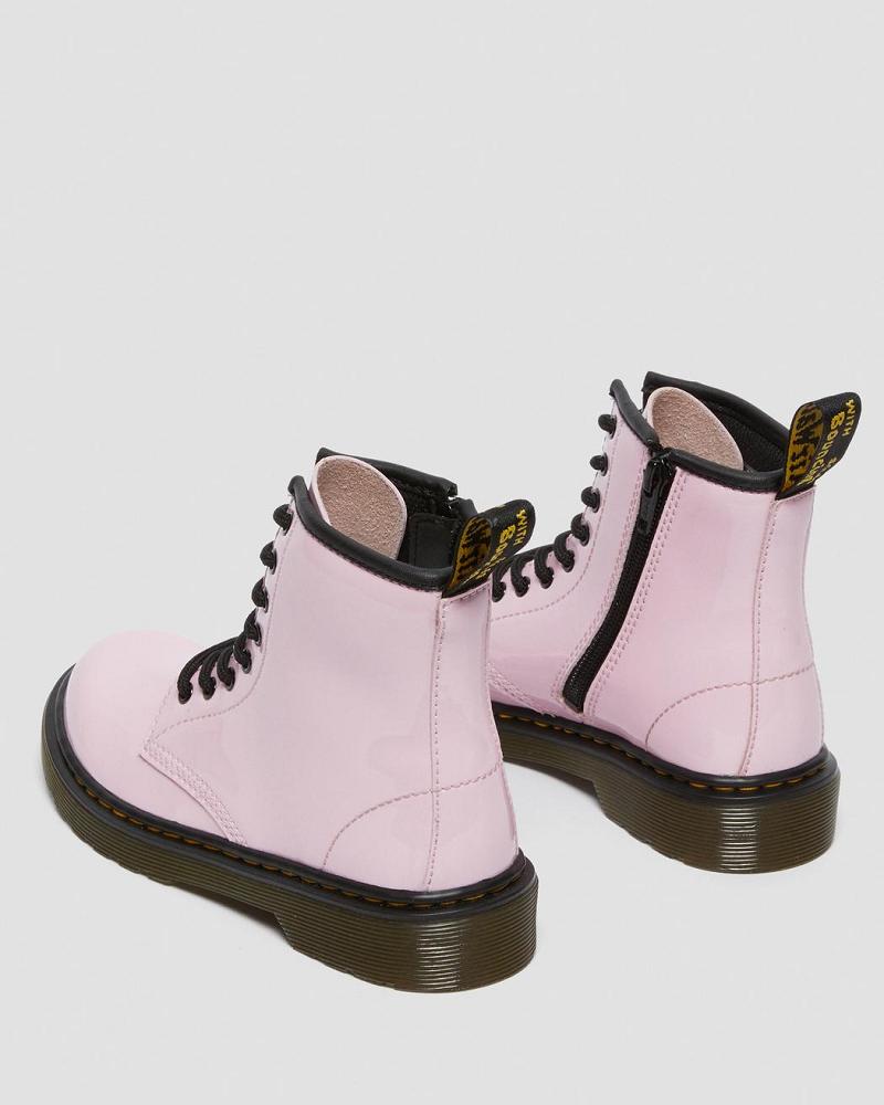 Pink Kids' Dr Martens Junior 1460 Patent Leather Lace Up Boots | CA 684TCE